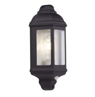 Außenwandlampe IP44 E27 Schwarz Bewegungsmelder H:...