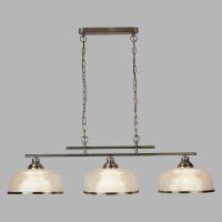 Billardleuchte Esstisch B: 99 cm in Messing antik 3x E27