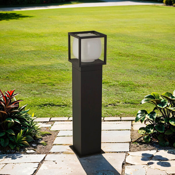 Borne déclairage LED 65 cm IP54 noir blanc 3000 K 746 lm