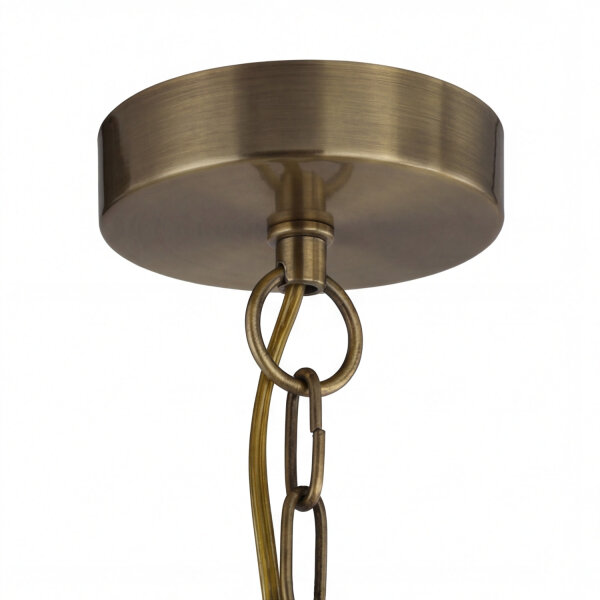 Kronleuchter Esszimmer Ø 56 cm in Messing antik 6-armig E14
