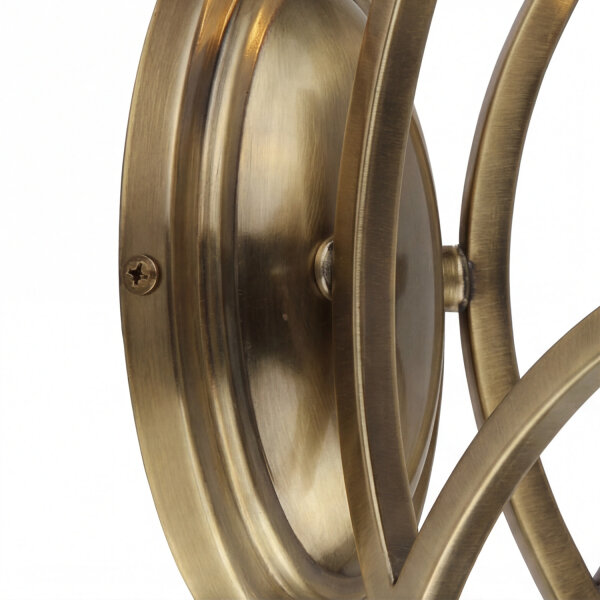 Wandlampe mit Schalter E14 in Messing Antik 2-flammig