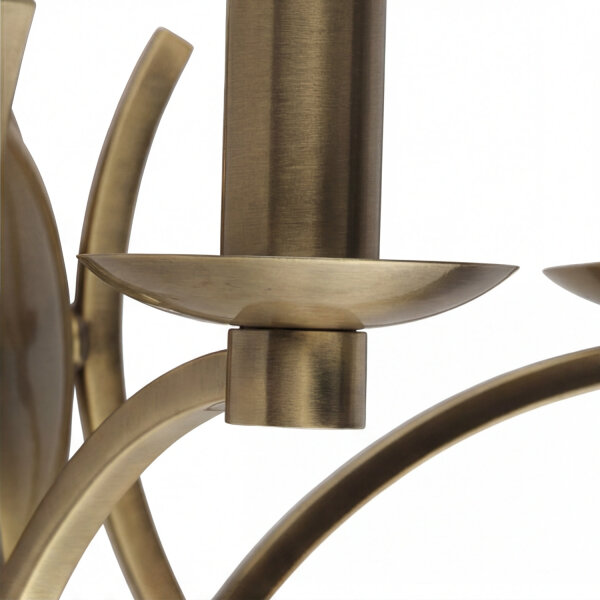 Wandlampe mit Schalter E14 in Messing Antik 2-flammig