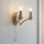 Wandlampe mit Schalter E14 in Messing Antik 2-flammig