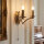 Wandlampe mit Schalter E14 in Messing Antik 2-flammig