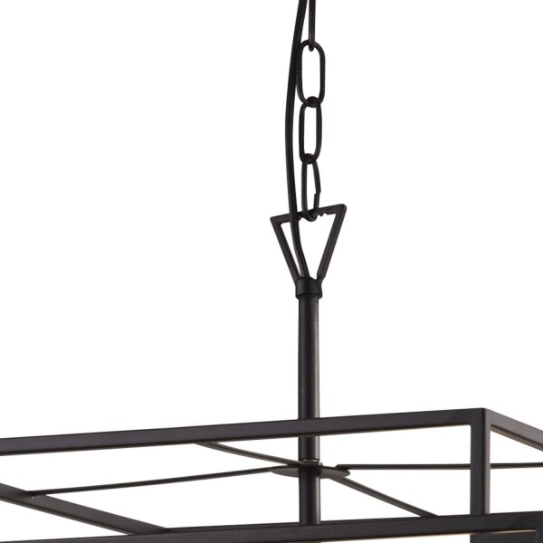 Hängelampe Metall B: 45 cm Schwarz matt Bronze E27