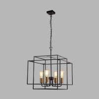 Lampe à suspendre métal L : 45 cm noir mat...