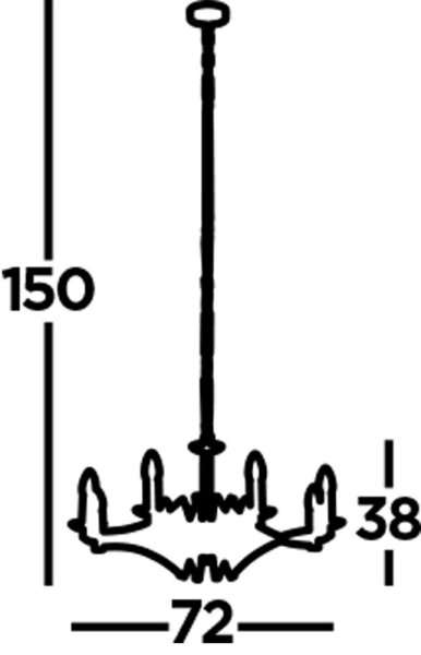 Kronleuchter Messing Antik E14 Metall Ø 72 cm 8-flammig