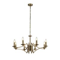 Lustre laiton antique E14 métal Ø 72 cm 8...