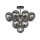 Lampe de plafond verre fumé Ø 41 cm 13x G9 Gris Chrome CARTER