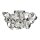 Deckenlampe Chrom Ø 45 cm H: 27 cm Metall 3x G9