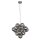 Lampe à suspendre verre Ø 41 cm 17x G9 gris fumée chrome décoratif