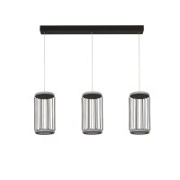 LED Hängelampe Schwarz Weiß Metall 3000 K 996...