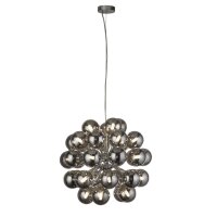 Pendelleuchte Rauchglas Ø 51 cm 27x G9 Grau Chrom...