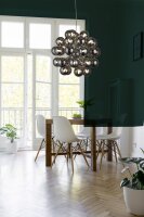 Pendelleuchte Rauchglas Ø 51 cm 27x G9 Grau Chrom...