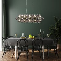 Suspension grande L : 100 cm 25x G9 Verre fumé...