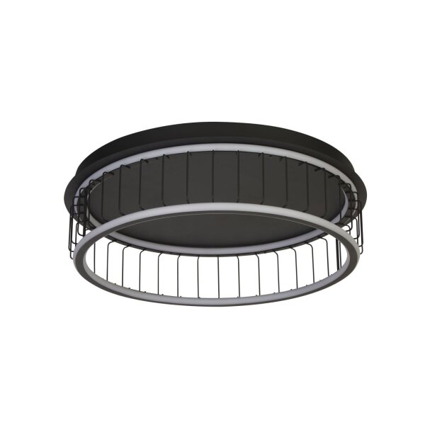 LED Deckenleuchte rund Ø 60 cm Schwarz Weiß 3000 K 861 lm