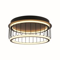 Plafonnier LED rond noir blanc 3000 K 1074 lm D : 40 cm
