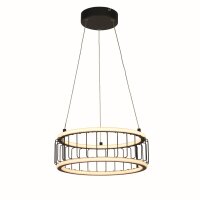LED Pendelleuchte Ring Ø 38 cm Schwarz Weiß...