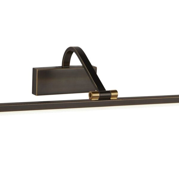 Bilderleuchte LED in Schwarz-Gold Antik 3000 K B: 70 cm lang