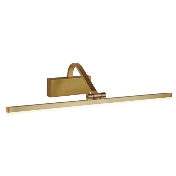 Schmale Bilderleuchte LED verstellbar in Messing B: 51 cm