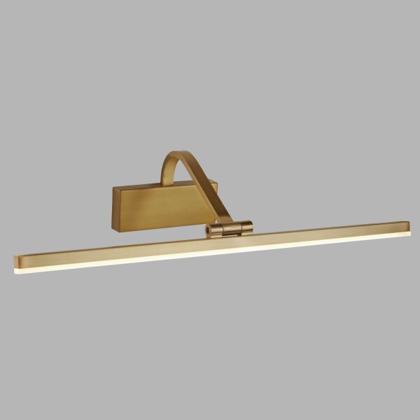 Schmale Bilderleuchte LED verstellbar in Messing B: 51 cm