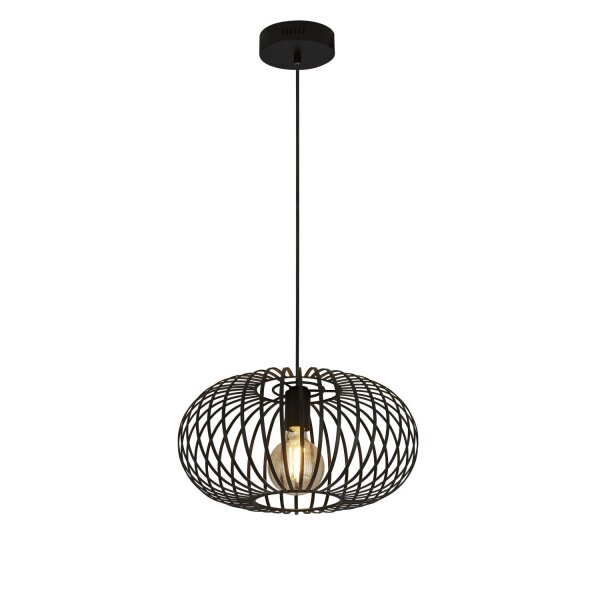 Pendelleuchte Schwarz Ø 39 cm Metall Schirm E27 ERIC
