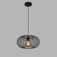 Suspension Noir Ø 39 cm Métal Abat-jour E27...