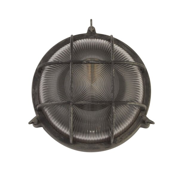 Wandleuchte außen in Silber Antik Maritim Ø 26,5 cm IP44