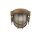 Wandlampe außen IP44 E27 in Gold Antik H: 25 cm Maritim