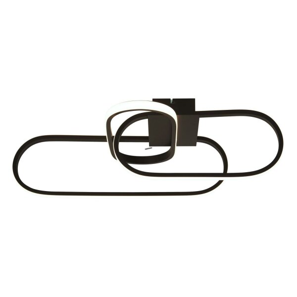LED Deckenlampe Schwarz 3000/4500/6500 K 1812 lm Metall