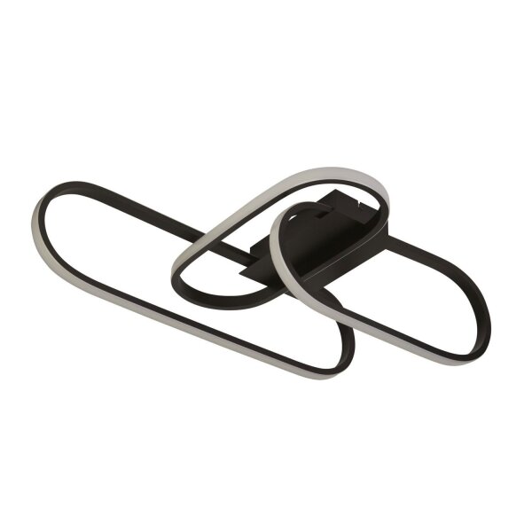 LED Deckenlampe Schwarz 3000/4500/6500 K 1812 lm Metall
