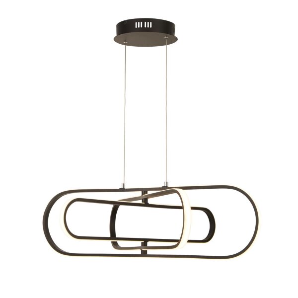 Hängelampe LED Schwarz einstellbare Lichtfarbe B: 80 cm
