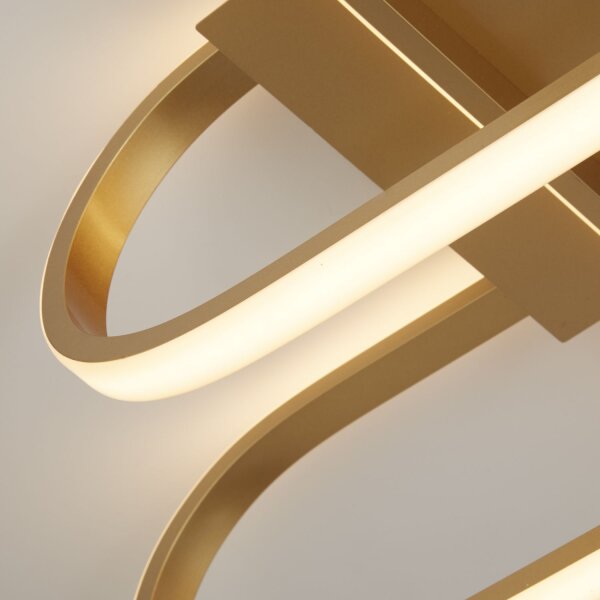 LED Deckenlampe in Gold B: 65 cm Lichtfarbe einstellbar