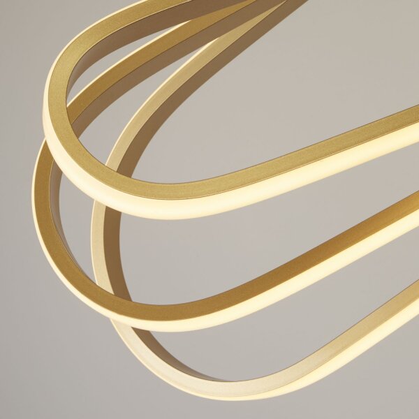 LED Hängeleuchte in Gold 3000/4500/6500 K B: 80 cm