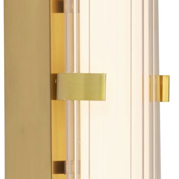Applique LED IP44 verre métal doré 43 cm salle de bain miroir