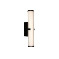 Lampe LED pour miroir IP44 verre H : 43 cm clair noir 3000 K