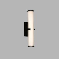 Lampe LED pour miroir IP44 verre H : 43 cm clair noir 3000 K