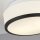 Badezimmerleuchte Decke Ø 23 cm rund Glas Weiß Schwarz IP44