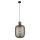 Lampe à suspendre verre fumé E27 D : 30 cm H : max. 120 cm Gris