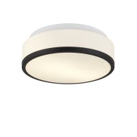 Runde Deckenlampe Bad Ø 29 cm Glas Weiß...