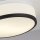 Plafonnier rond salle de bain Ø 29 cm verre blanc noir anti-éblouissement