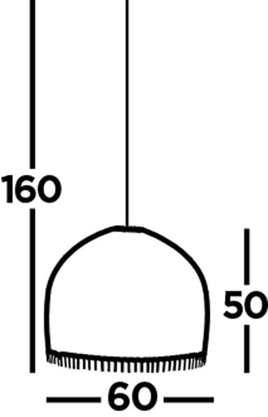 Hängeleuchte E27 Ø 60 cm Weiß Natur Holz Bambus Korb Boho