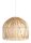 Hängeleuchte E27 Ø 60 cm Weiß Natur Holz Bambus Korb Boho