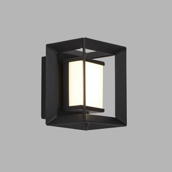 LED Wandleuchte Badezimmer IP44 Schwarz Weiß 3000 K H: 10 cm