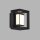 LED Wandleuchte Badezimmer IP44 Schwarz Weiß 3000 K H: 10 cm