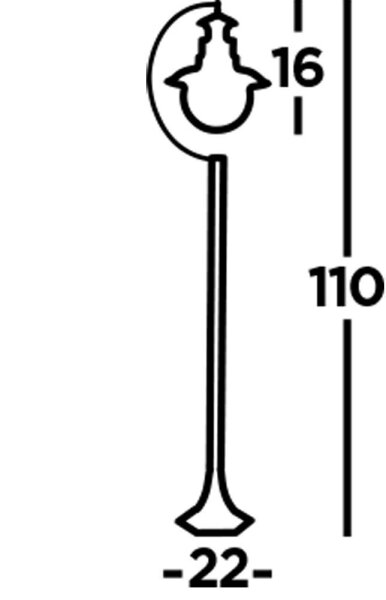 Lampe dextérieur jardin IP44 E27 110 cm brun rouille verre métal