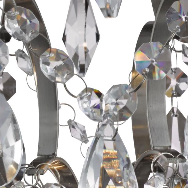 Lampe de plafond IP44 cristal Ø 36 cm GU10 chrome Salle de bains