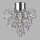 Lampe de plafond IP44 cristal Ø 36 cm GU10 chrome Salle de bains