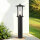 Stehleuchte außen IP44 73 cm E27 Schwarz Alu Glas Garten