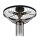 Deckenlampe rund Ø 40 cm Schwarz Kettel Metall Acryl Kristall